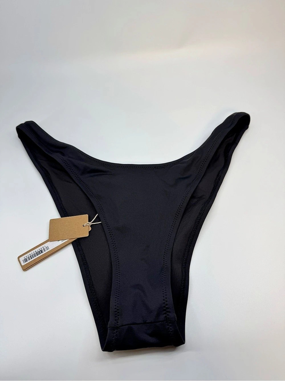 SKIMS Recycled Swim Cheeky Tanga Bikini Bottom Onyx Size L NWT